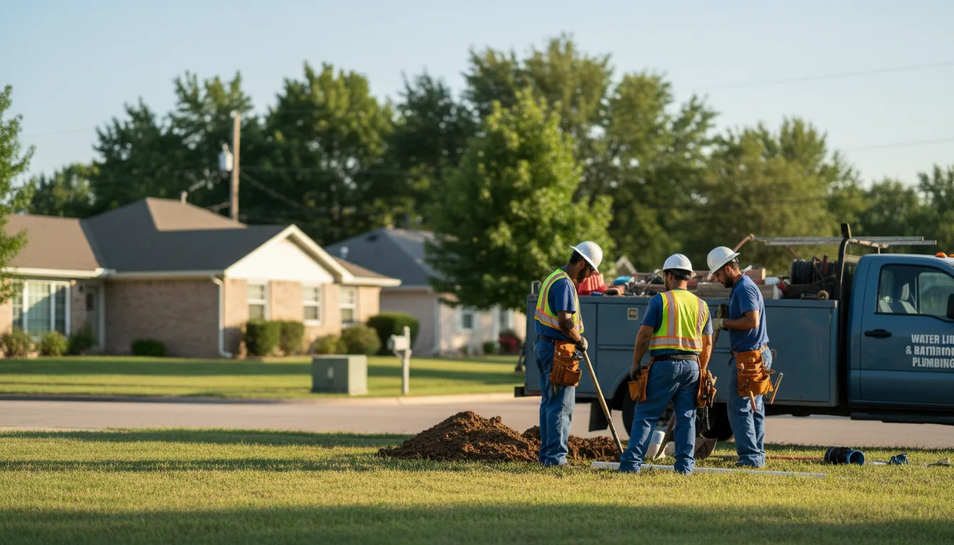 Residential water line and bathroom plumbing service in Alborn, MN